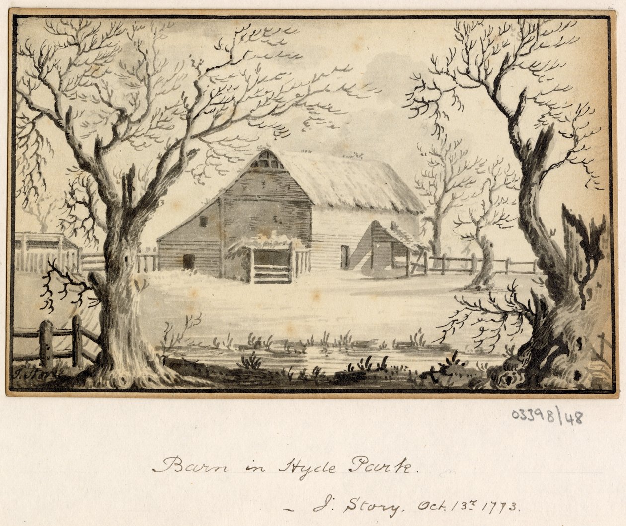 Sarja luonnoksia, näkymiä Isossa-Britanniassa, mantereella ja Amerikassa 1772-1778 (akvarelli) tekijältä British School