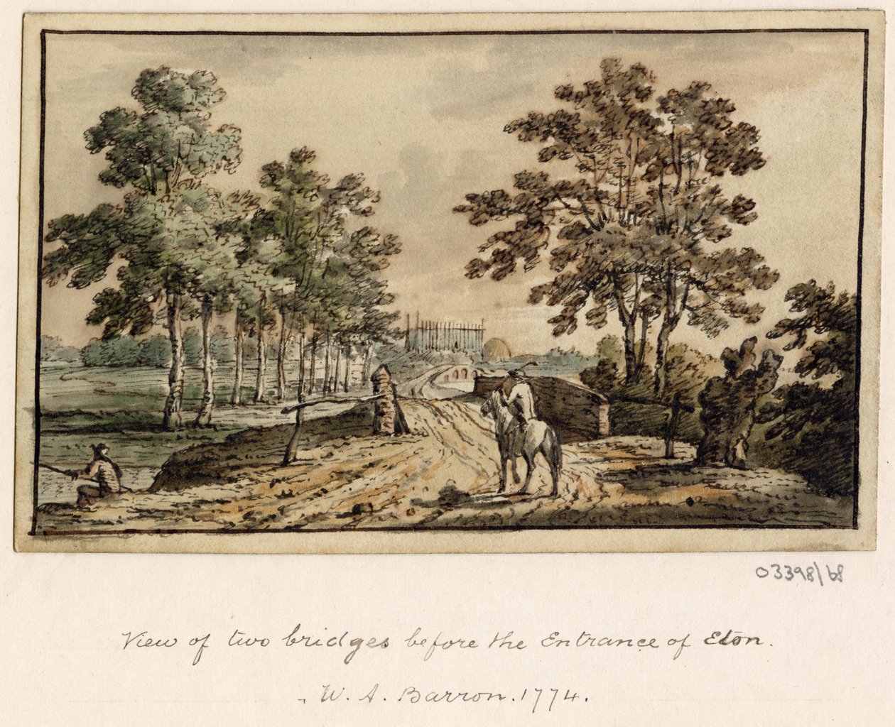 Sarja luonnoksia, näkymiä Isossa-Britanniassa, mantereella ja Amerikassa 1772-1778 (akvarelli) tekijältä British School