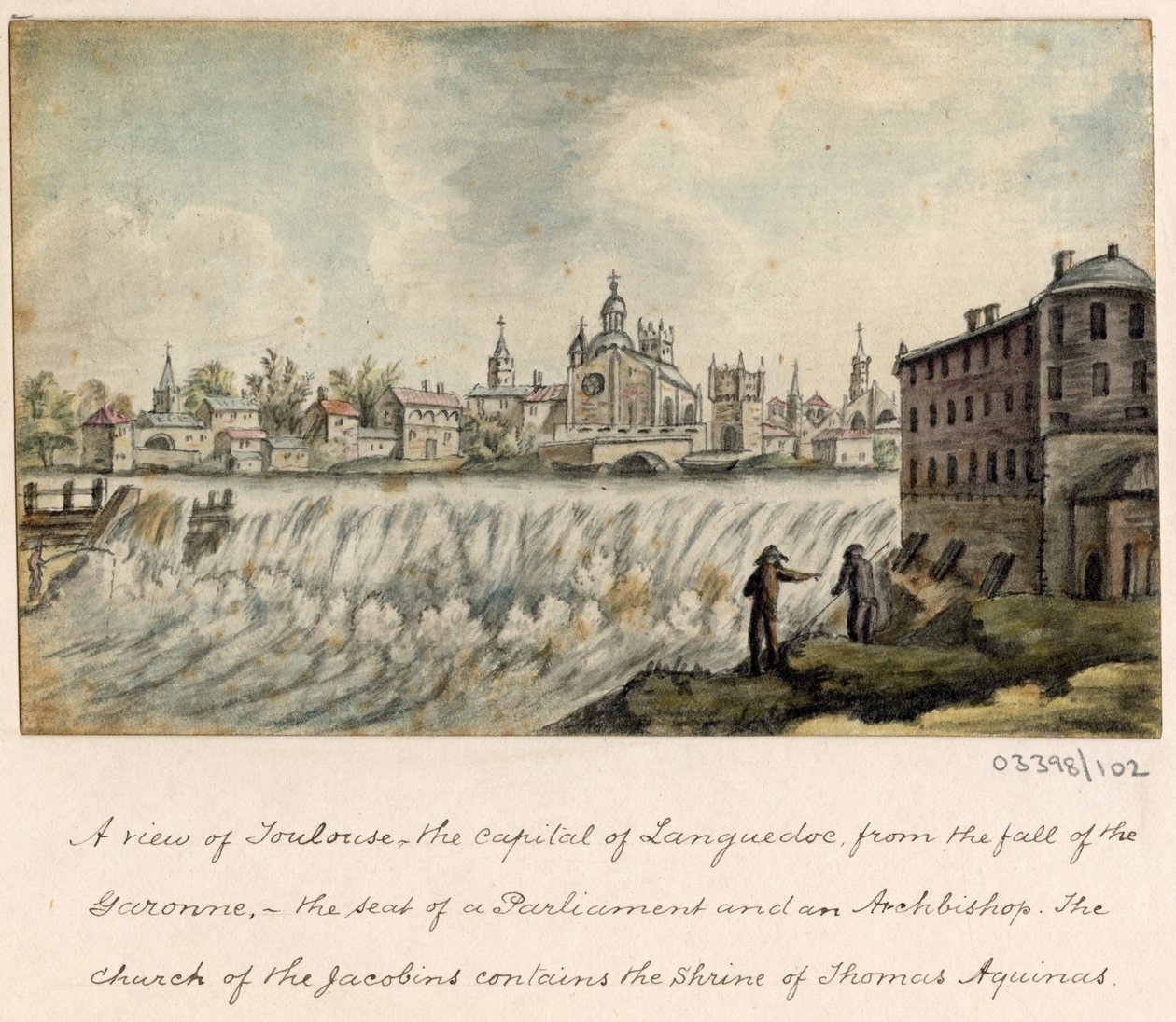 Sarja luonnoksia, näkymiä Isossa-Britanniassa, mantereella ja Amerikassa 1772-1778 (akvarelli) tekijältä British School