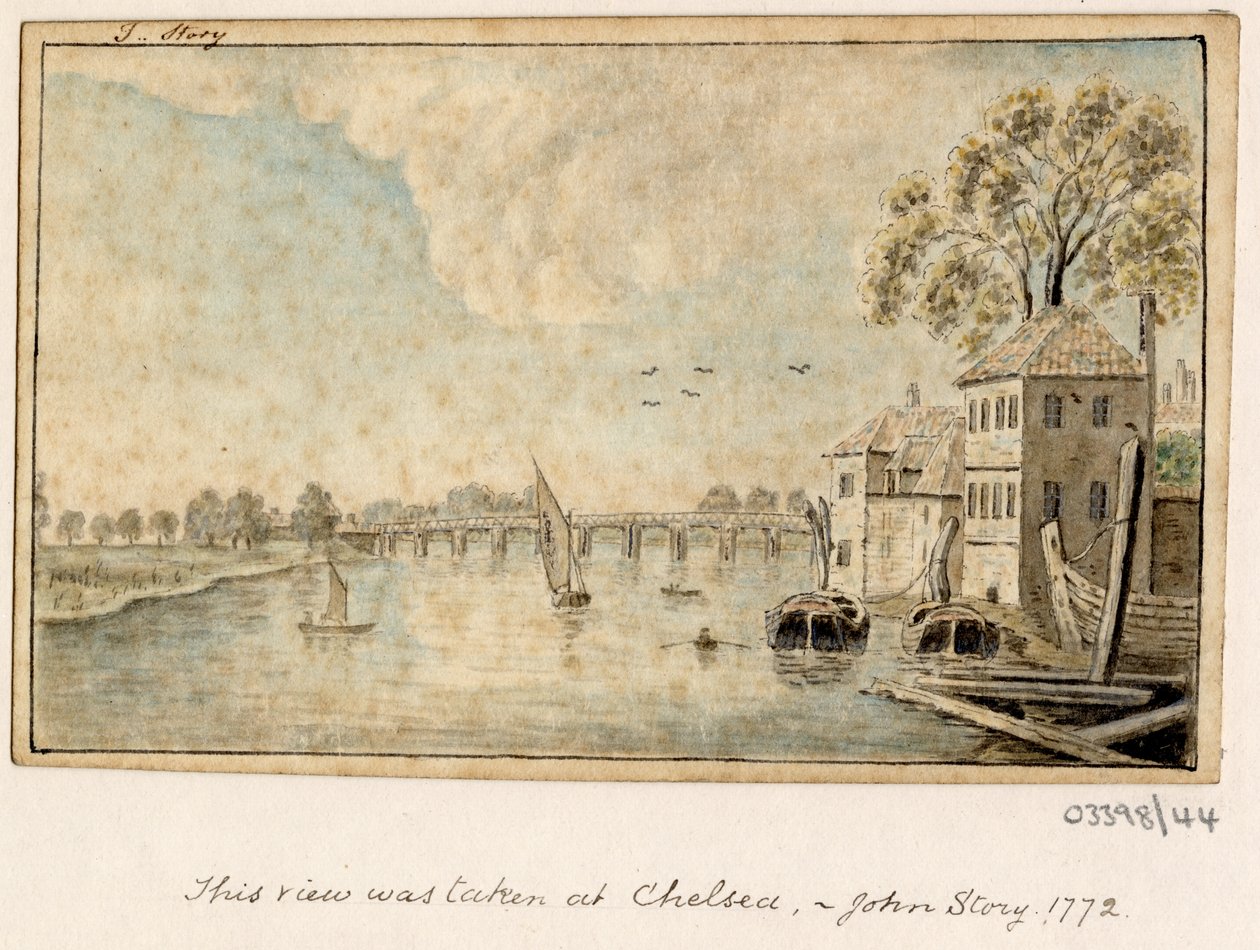 Sarja luonnoksia, näkymiä Isossa-Britanniassa, mantereella ja Amerikassa 1772-1778 (akvarelli) tekijältä British School