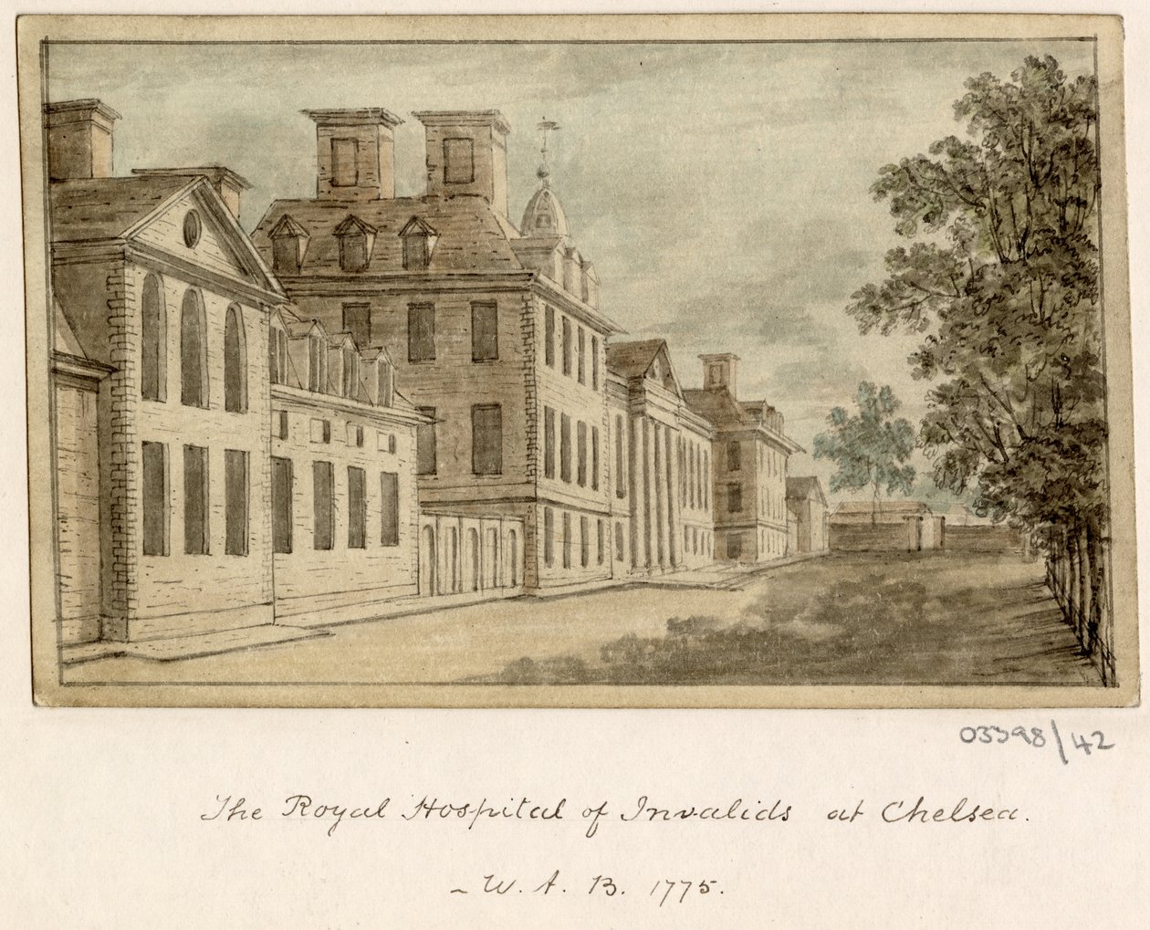 Sarja luonnoksia, näkymiä Isossa-Britanniassa, mantereella ja Amerikassa 1772-1778 (akvarelli) tekijältä British School