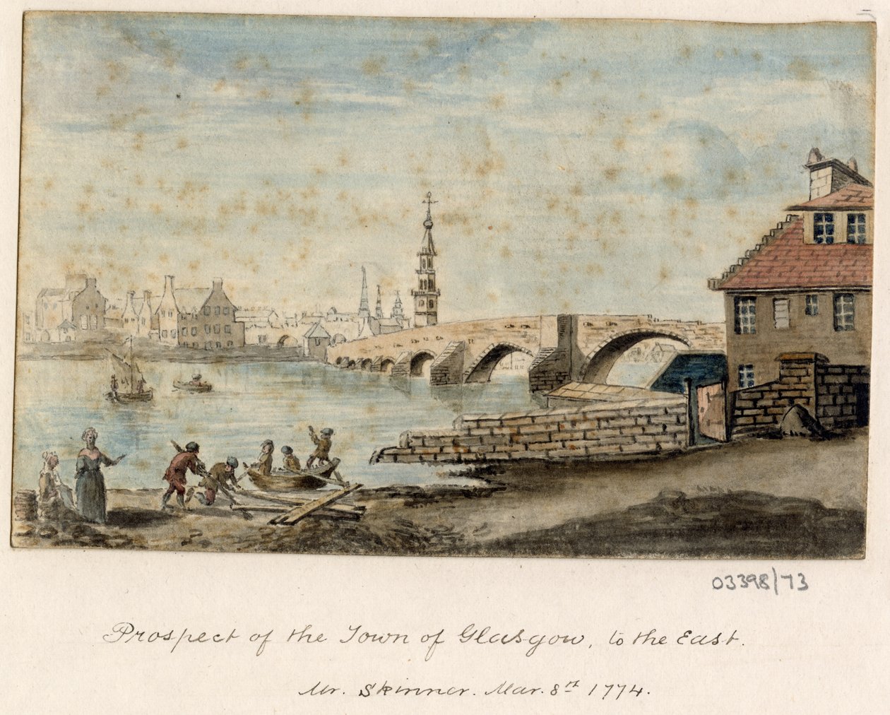 Sarja luonnoksia, näkymiä Isossa-Britanniassa, mantereella ja Amerikassa 1772-1778 (akvarelli) tekijältä British School