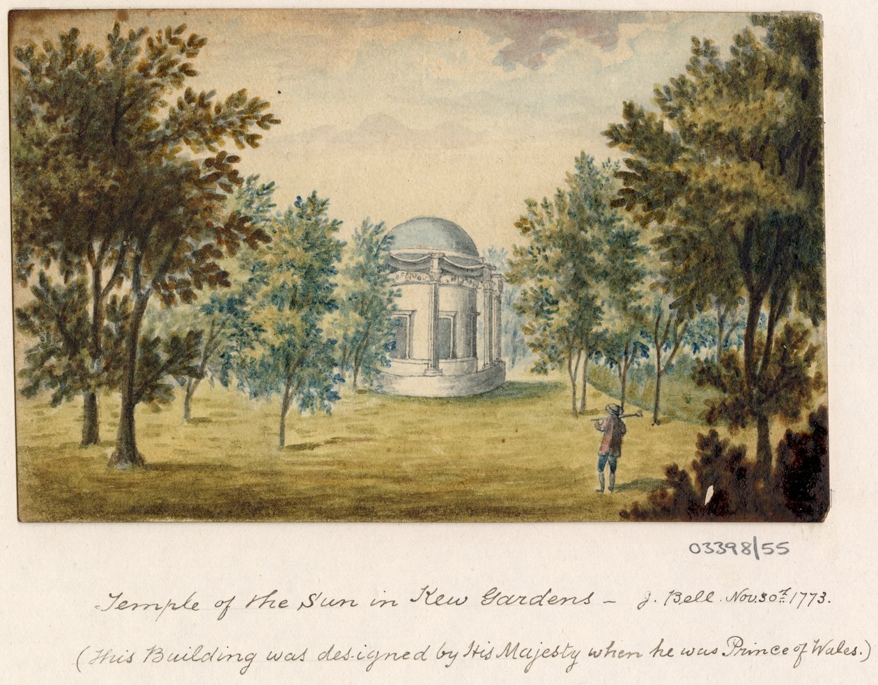 Sarja luonnoksia, näkymiä Isossa-Britanniassa, mantereella ja Amerikassa 1772-1778 (akvarelli) tekijältä British School