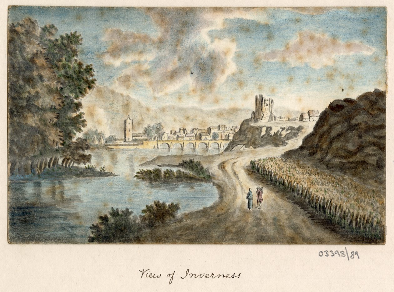 Sarja luonnoksia, näkymiä Isossa-Britanniassa, mantereella ja Amerikassa 1772-1778 (akvarelli) tekijältä British School