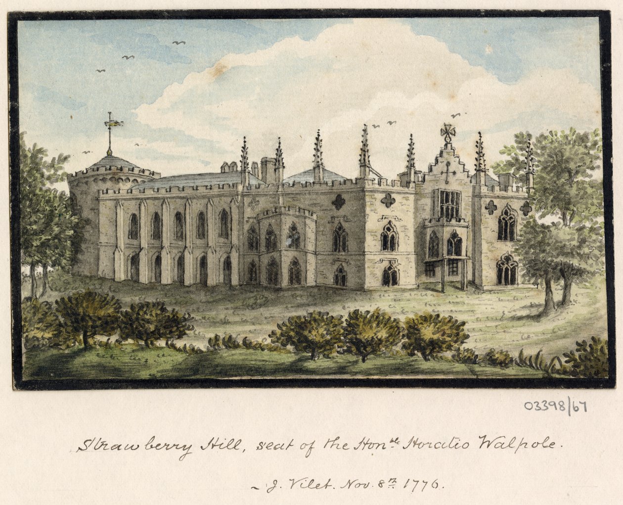 Sarja luonnoksia, näkymiä Isossa-Britanniassa, mantereella ja Amerikassa 1772-1778 (akvarelli) tekijältä British School
