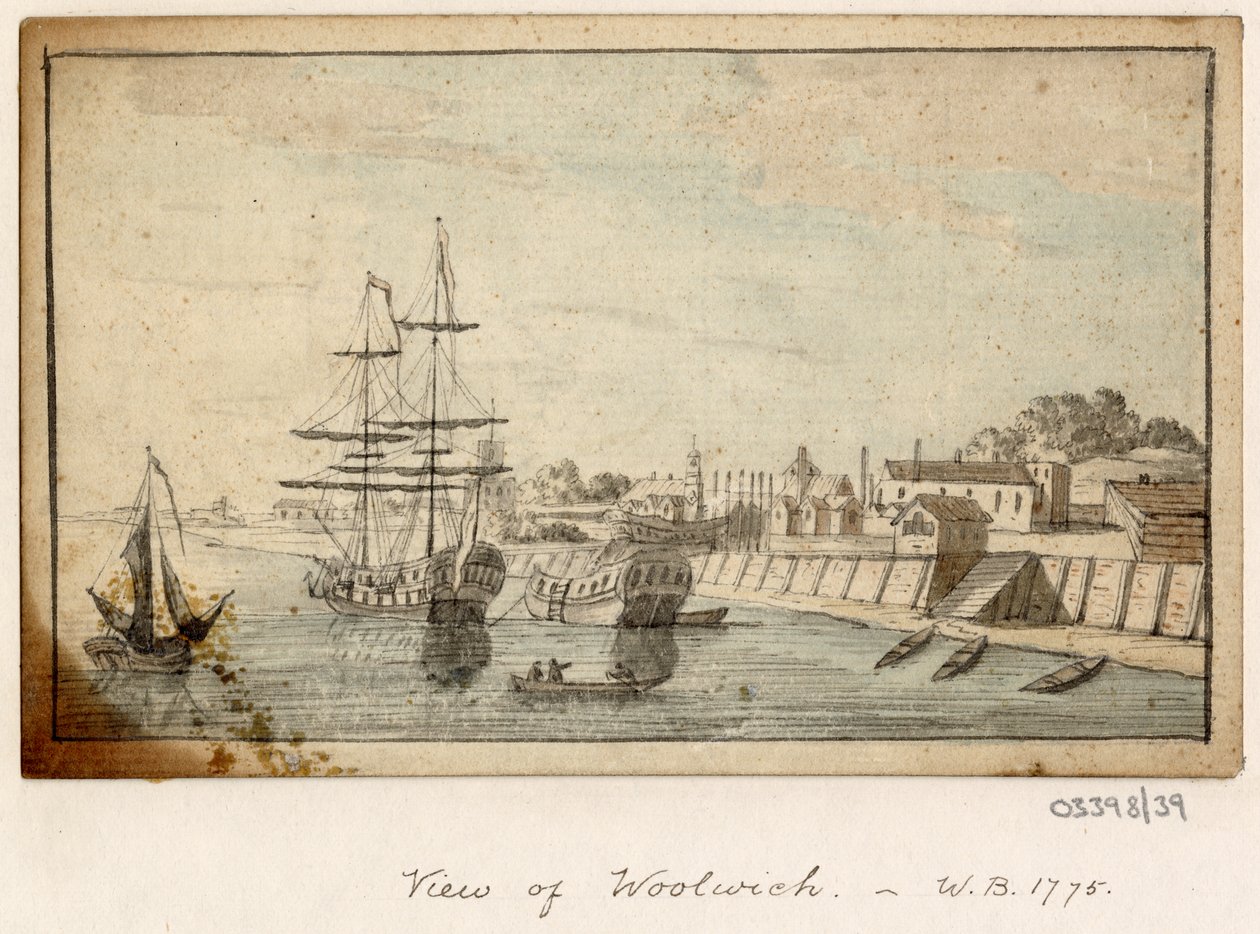 Sarja luonnoksia, näkymiä Isossa-Britanniassa, mantereella ja Amerikassa 1772-1778 (akvarelli) tekijältä British School