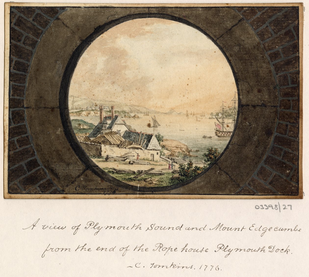 Sarja luonnoksia, näkymiä Isossa-Britanniassa, mantereella ja Amerikassa 1772-1778 (akvarelli) tekijältä British School
