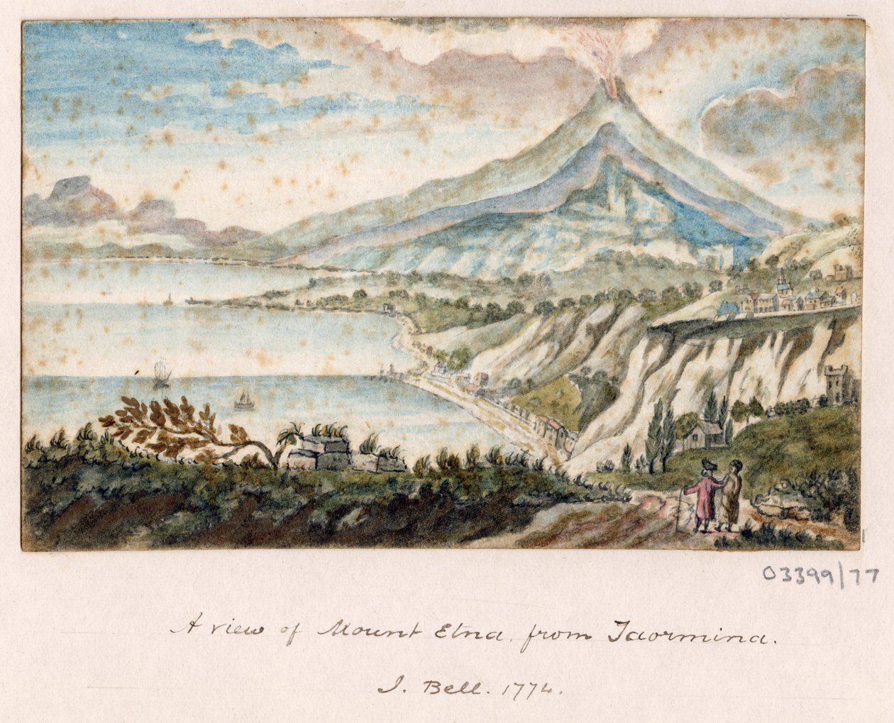 Sarja luonnoksia, näkymiä Isossa-Britanniassa, mantereella ja Amerikassa 1772-1778 (akvarelli) tekijältä British School
