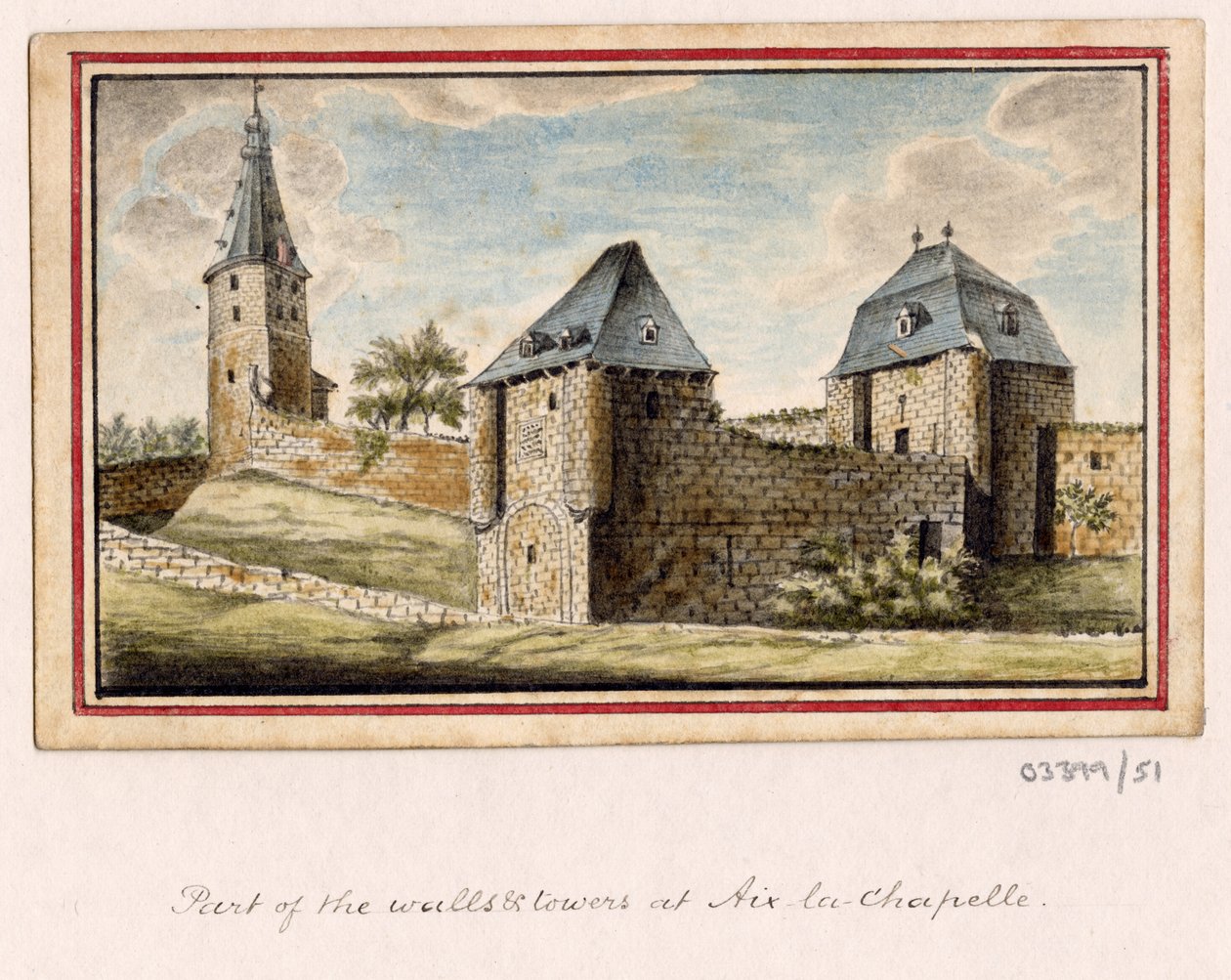 Sarja luonnoksia, näkymiä Isossa-Britanniassa, mantereella ja Amerikassa 1772-1778 (akvarelli) tekijältä British School