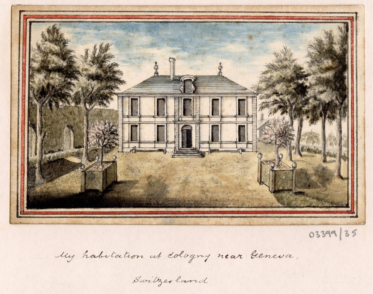 Sarja luonnoksia, näkymiä Isossa-Britanniassa, mantereella ja Amerikassa 1772-1778 (akvarelli) tekijältä British School
