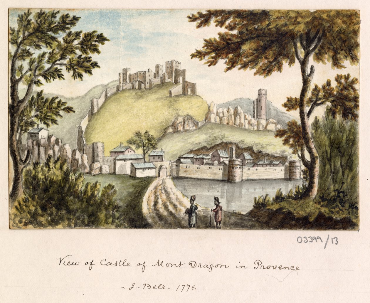 Sarja luonnoksia, näkymiä Isossa-Britanniassa, mantereella ja Amerikassa 1772-1778 (akvarelli) tekijältä British School