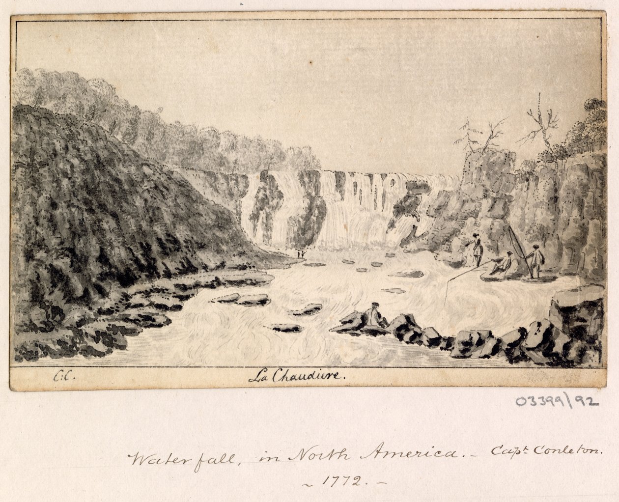 Sarja luonnoksia, näkymiä Isossa-Britanniassa, mantereella ja Amerikassa 1772-1778 (akvarelli) tekijältä British School