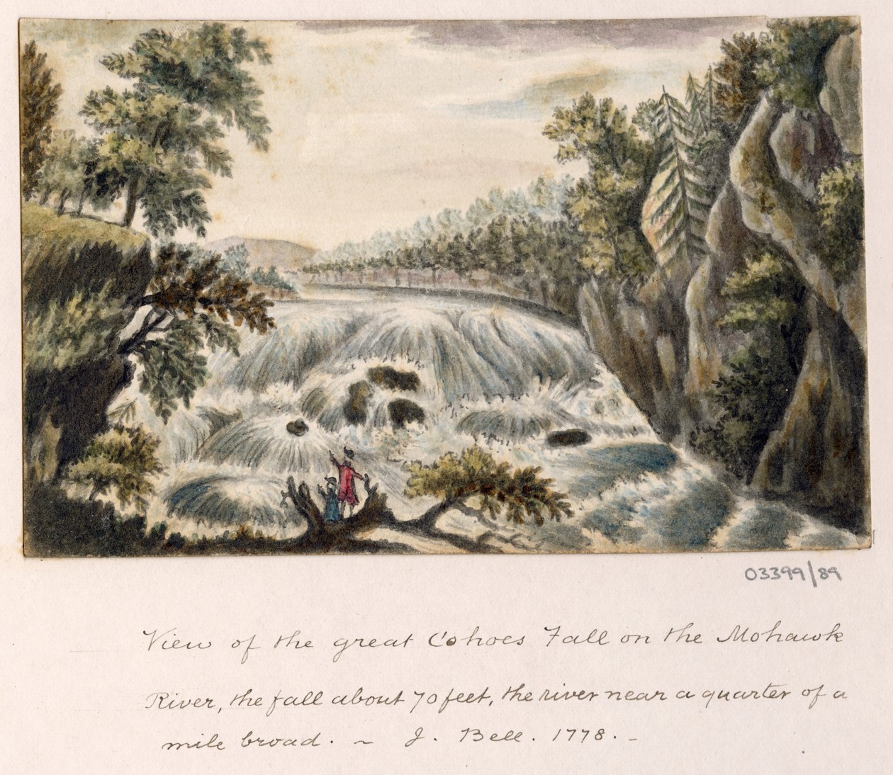 Sarja luonnoksia, näkymiä Isossa-Britanniassa, mantereella ja Amerikassa 1772-1778 (akvarelli) tekijältä British School