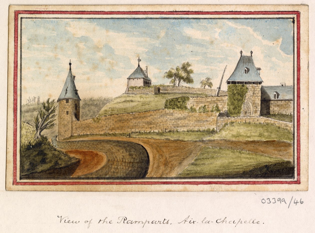 Sarja luonnoksia, näkymiä Isossa-Britanniassa, mantereella ja Amerikassa 1772-1778 (akvarelli) tekijältä British School