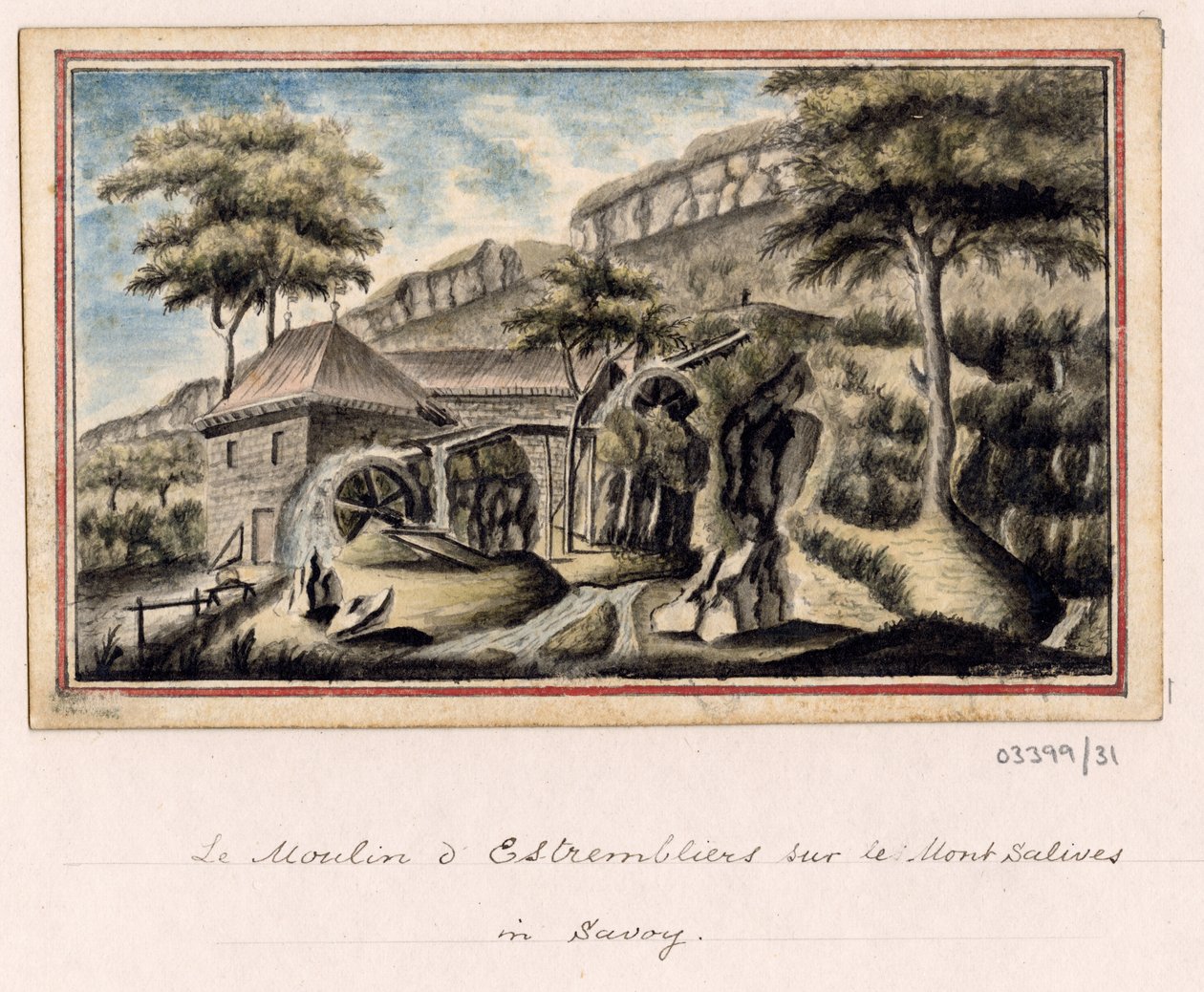 Sarja luonnoksia, näkymiä Isossa-Britanniassa, mantereella ja Amerikassa 1772-1778 (akvarelli) tekijältä British School