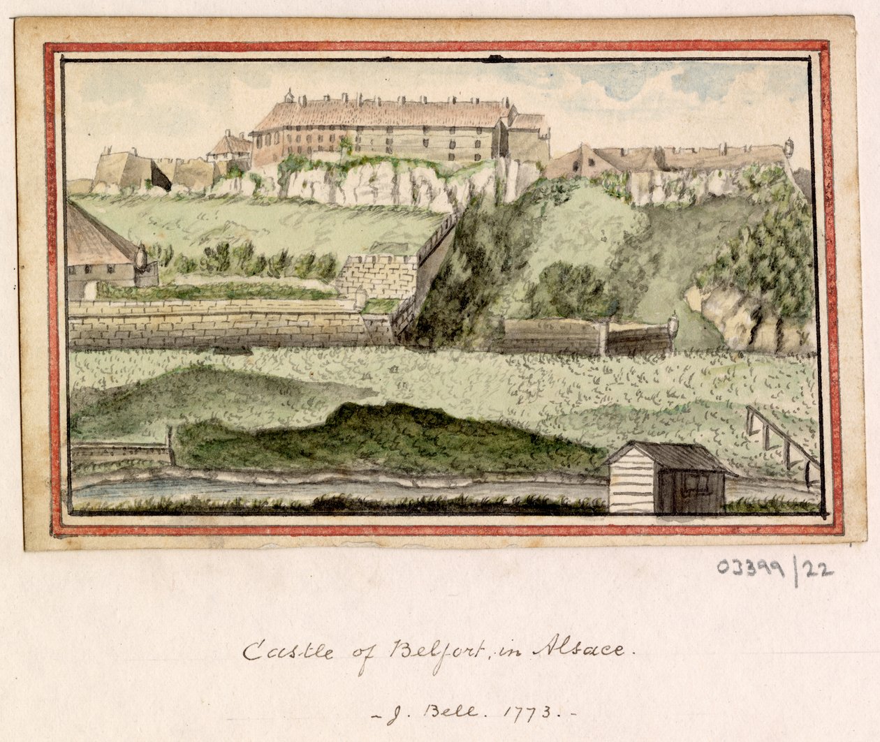 Sarja luonnoksia, näkymiä Isossa-Britanniassa, mantereella ja Amerikassa 1772-1778 (akvarelli) tekijältä British School