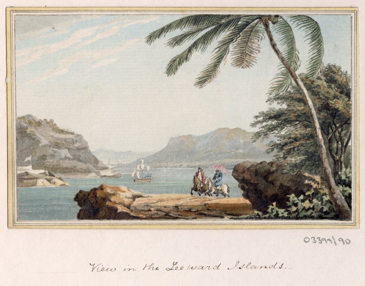 Sarja luonnoksia, näkymiä Isossa-Britanniassa, mantereella ja Amerikassa 1772-1778 (akvarelli) tekijältä British School