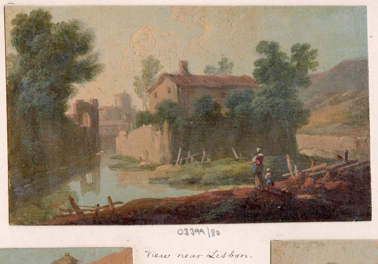 Sarja luonnoksia, näkymiä Isossa-Britanniassa, mantereella ja Amerikassa 1772-1778 (öljymaalaus) tekijältä British School