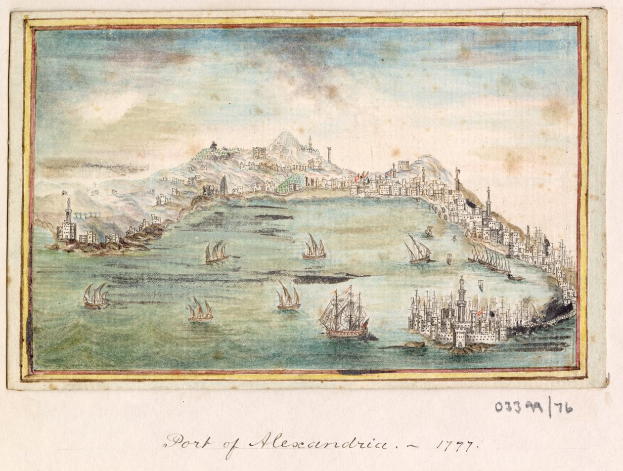 Sarja luonnoksia, näkymiä Isossa-Britanniassa, mantereella ja Amerikassa 1772-1778 (akvarelli) tekijältä British School