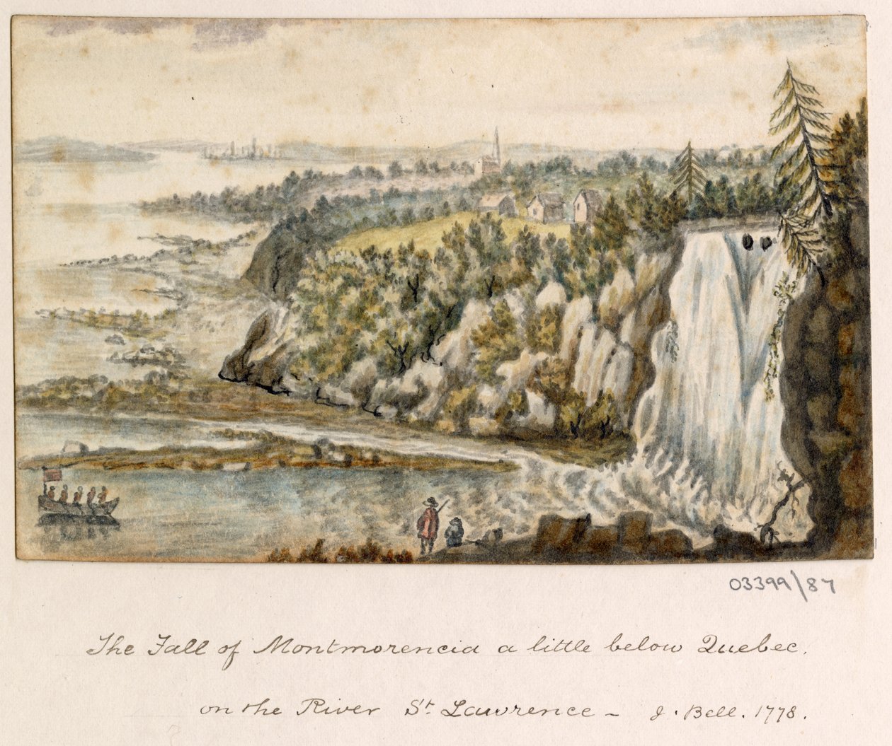 Sarja luonnoksia, näkymiä Isossa-Britanniassa, mantereella ja Amerikassa 1772-1778 (akvarelli) tekijältä British School