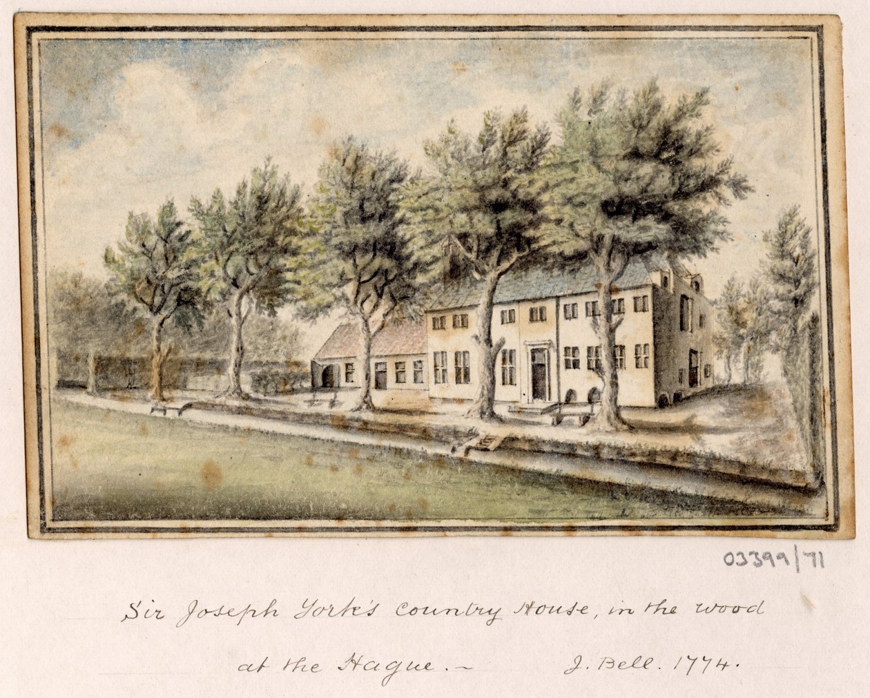 Sarja luonnoksia, näkymiä Isossa-Britanniassa, mantereella ja Amerikassa 1772-1778 (akvarelli) tekijältä British School