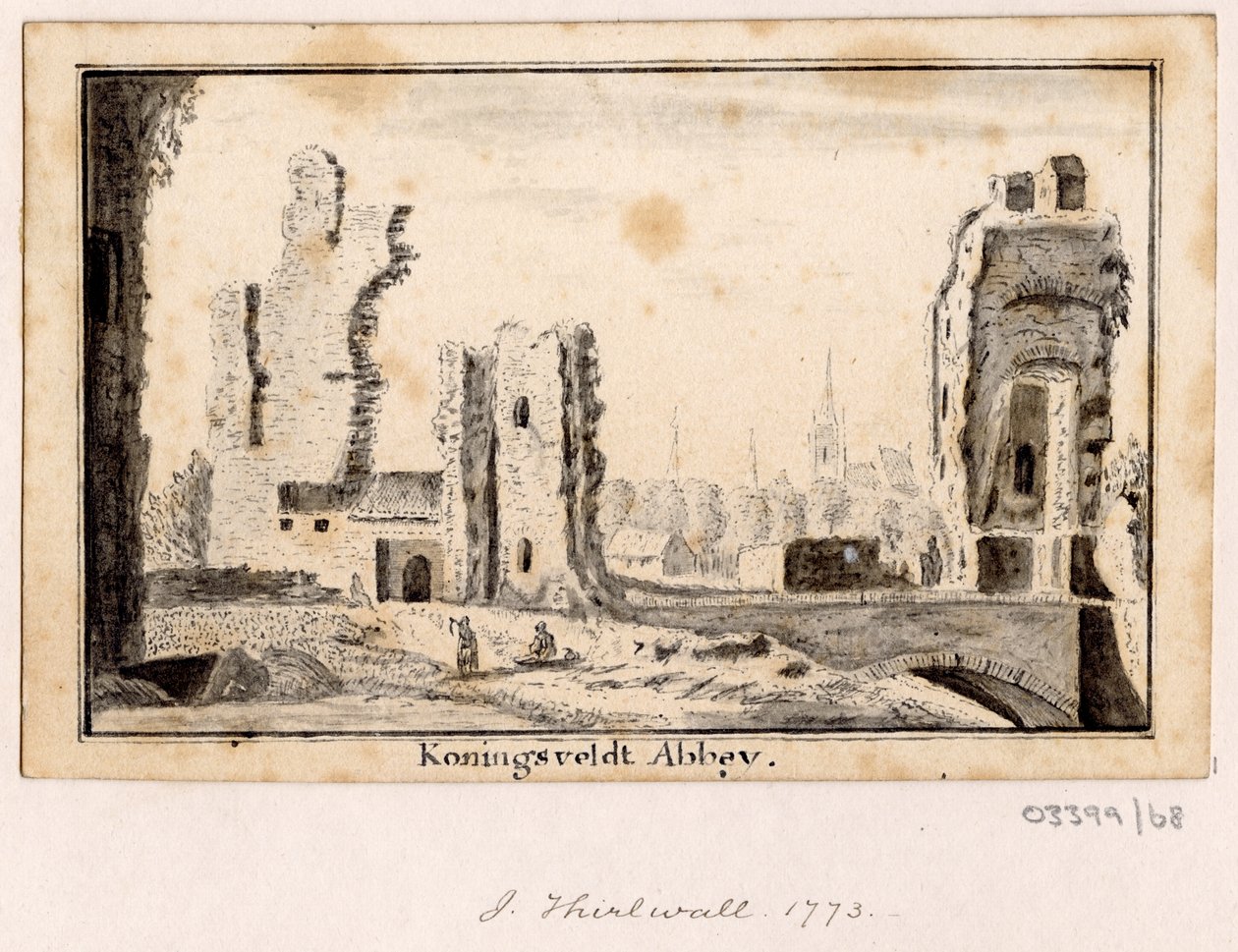 Sarja luonnoksia, näkymiä Isossa-Britanniassa, mantereella ja Amerikassa 1772-1778 (piirustus) tekijältä British School