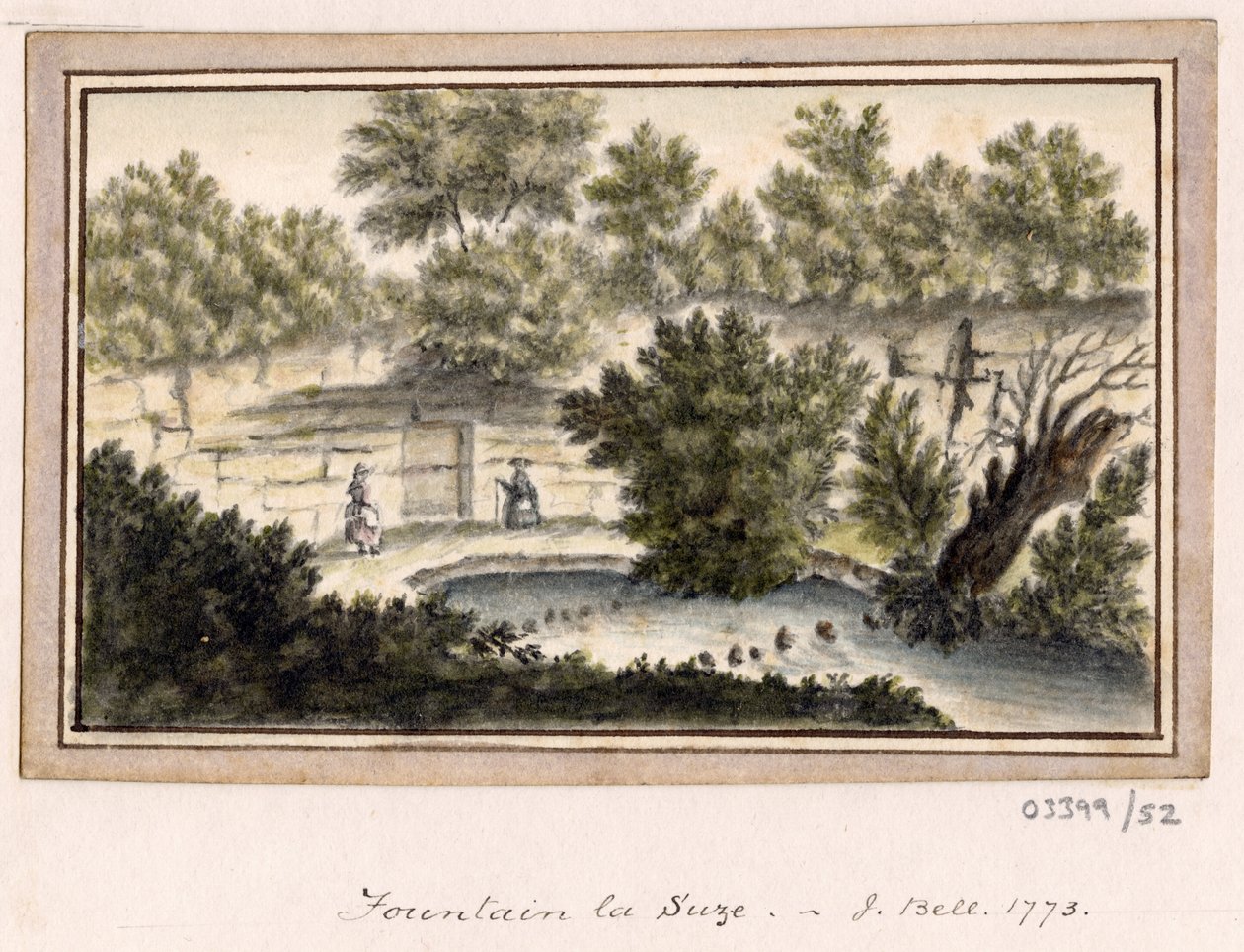 Sarja luonnoksia, näkymiä Isossa-Britanniassa, mantereella ja Amerikassa 1772-1778 (akvarelli) tekijältä British School
