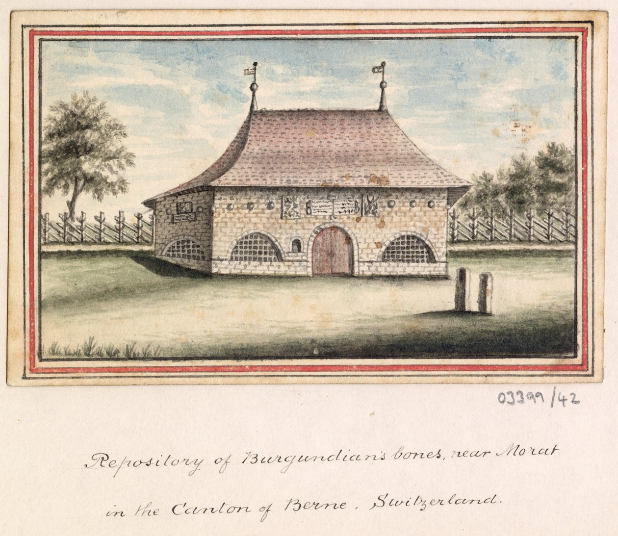 Sarja luonnoksia, näkymiä Isossa-Britanniassa, mantereella ja Amerikassa 1772-1778 (akvarelli) tekijältä British School