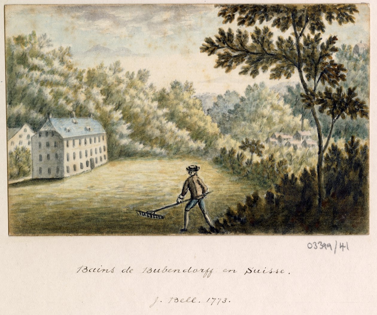 Sarja luonnoksia, näkymiä Isossa-Britanniassa, mantereella ja Amerikassa 1772-1778 (akvarelli) tekijältä British School