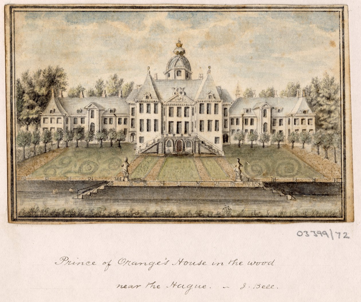 Sarja luonnoksia, näkymiä Isossa-Britanniassa, mantereella ja Amerikassa 1772-1778 (vesiväri) tekijältä British School