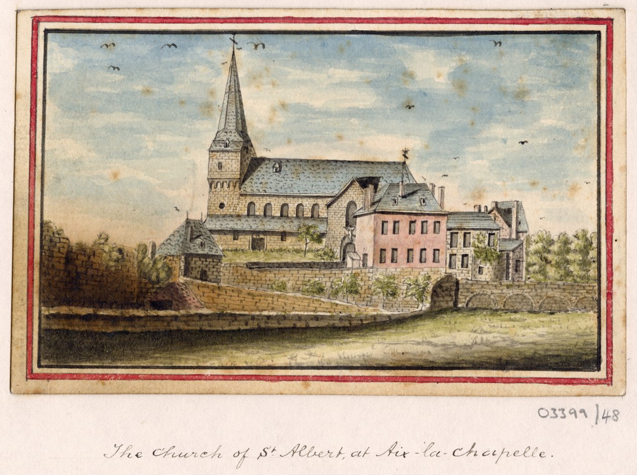 Sarja luonnoksia, näkymiä Isossa-Britanniassa, mantereella ja Amerikassa 1772-1778 (akvarelli) tekijältä British School