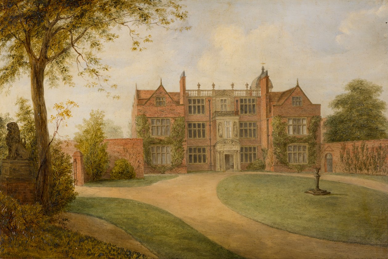 Castle Bromwich Hall, Warwickshire, n. 1850-1900 (öljy kankaalle) tekijältä British School