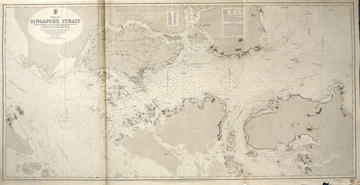 Kiinanmeri SINGAPORE STRAIT Henkilöstön komentaja JW Reed Meriluutnantti TH Tizard... Avustajina HMS Rifleman 1865-69:n upseerit. tekijältä British School
