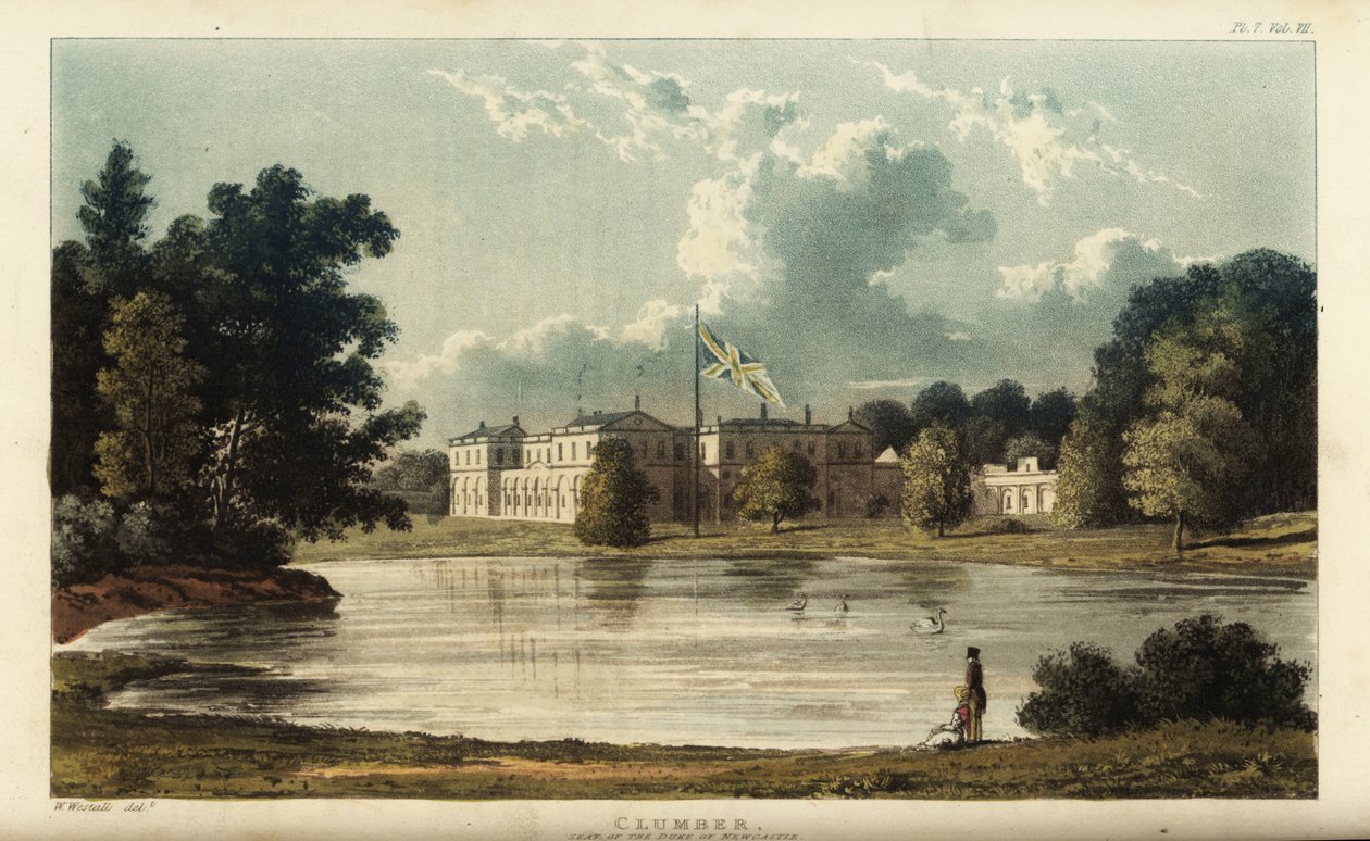 Clumber Park, Nottinghamshire, Newcastlen herttuan kotipaikka tekijältä British School