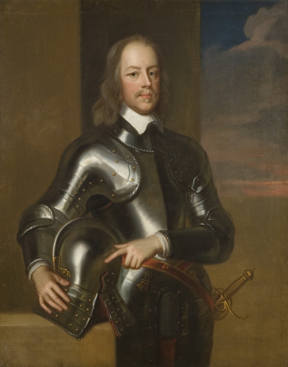 Eversti Adrian Scrope, Bristolin viimeinen kuvernööri 1649-55 (öljy kankaalle) tekijältä British School
