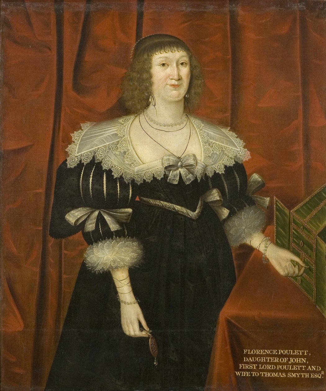 Florence Poulett, Thomas Smythin vaimo, n. 1640 (öljy kankaalle) tekijältä British School