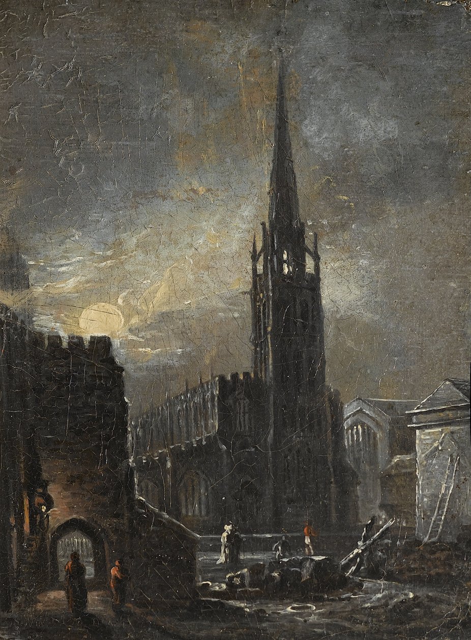 Pyhä kolminaisuus ja Pyhän Mikaelin yöllä, n. 1826 (öljy aluksella) tekijältä British School