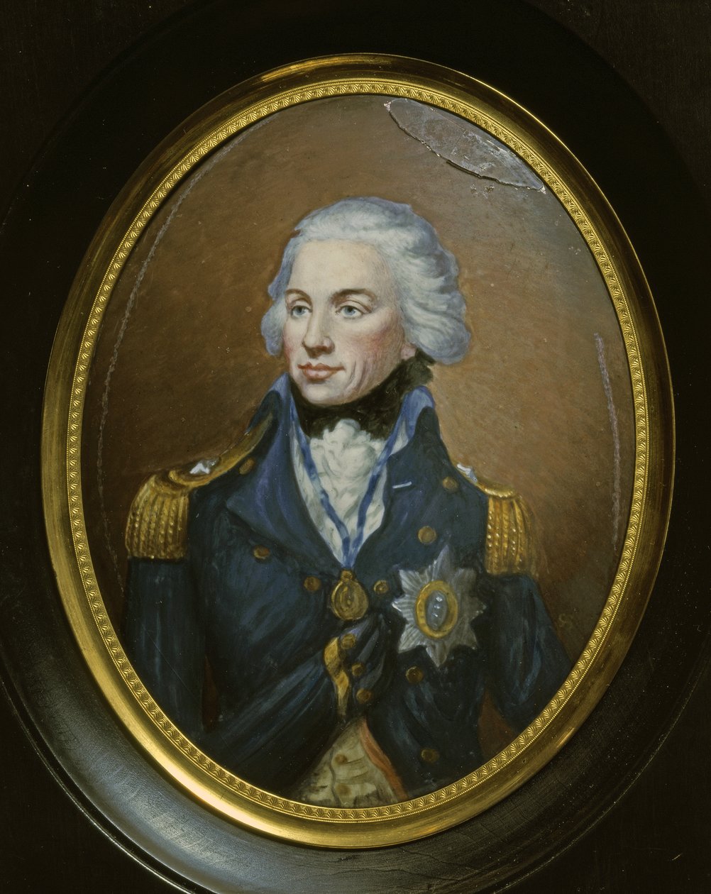 LORD NELSON Horatio, amiraali (1758-1805) Pienoismuotokuva. tekijältä British School