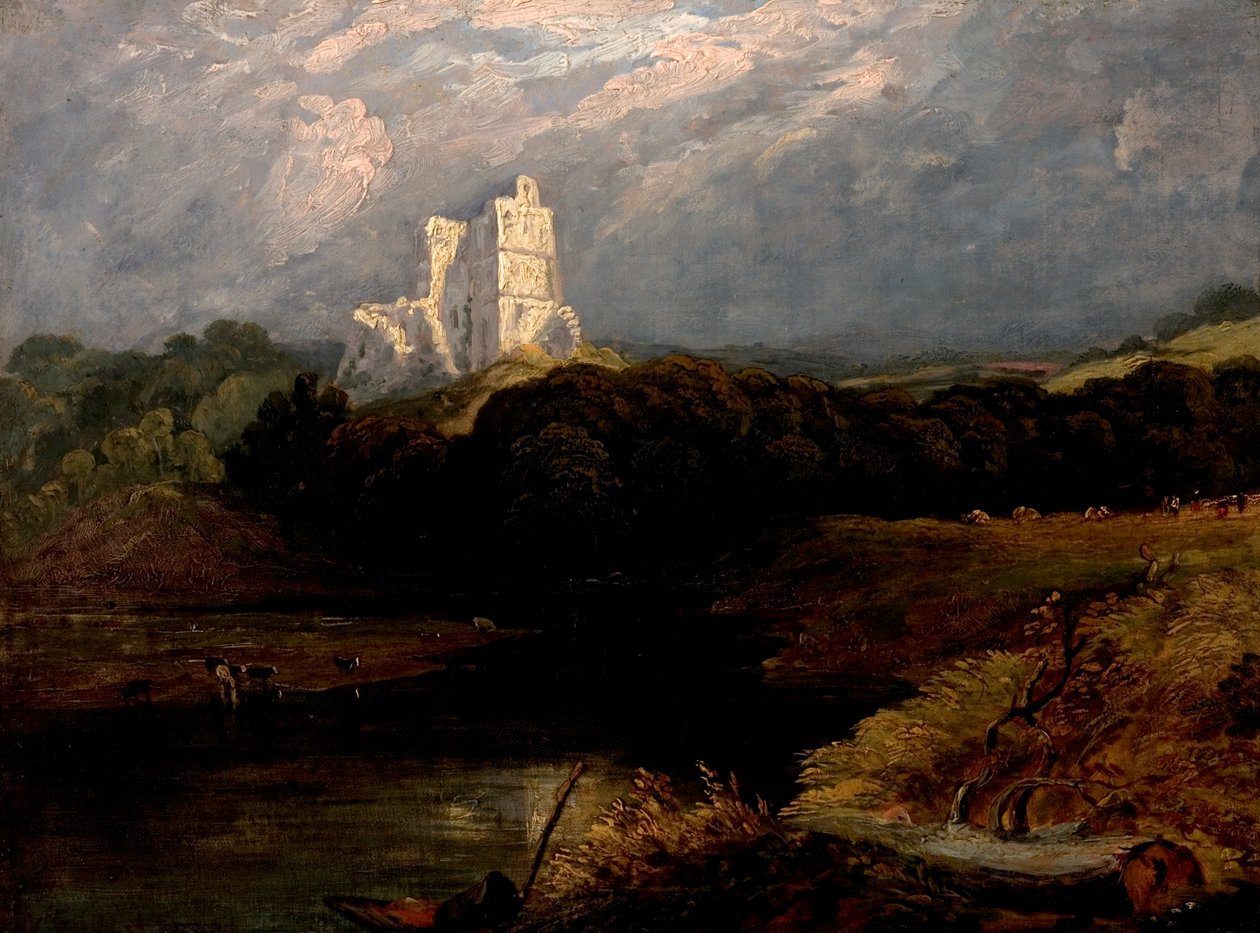 Norham Castle, Northumberland (öljy kankaalle) tekijältä British School