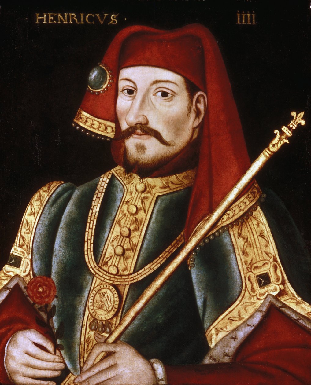 Englannin kuninkaan Henrik IV:n muotokuva pitelemässä kuninkaallista valtikka (maalaus, 1500-luvun alku) tekijältä British School