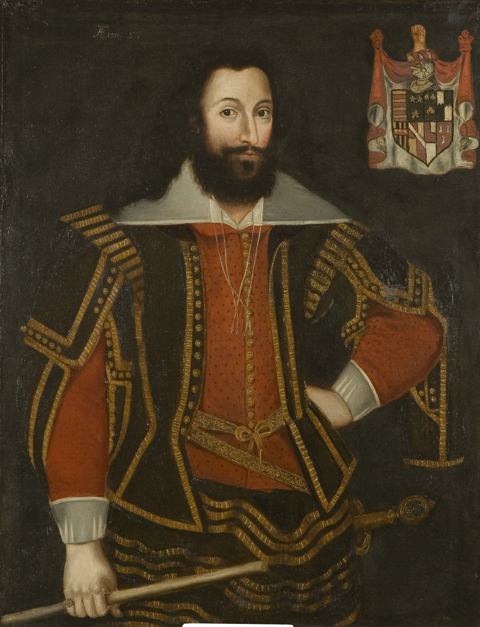 Sir Robert Poyntzin muotokuva, n. 1615 (öljy kankaalle) tekijältä British School