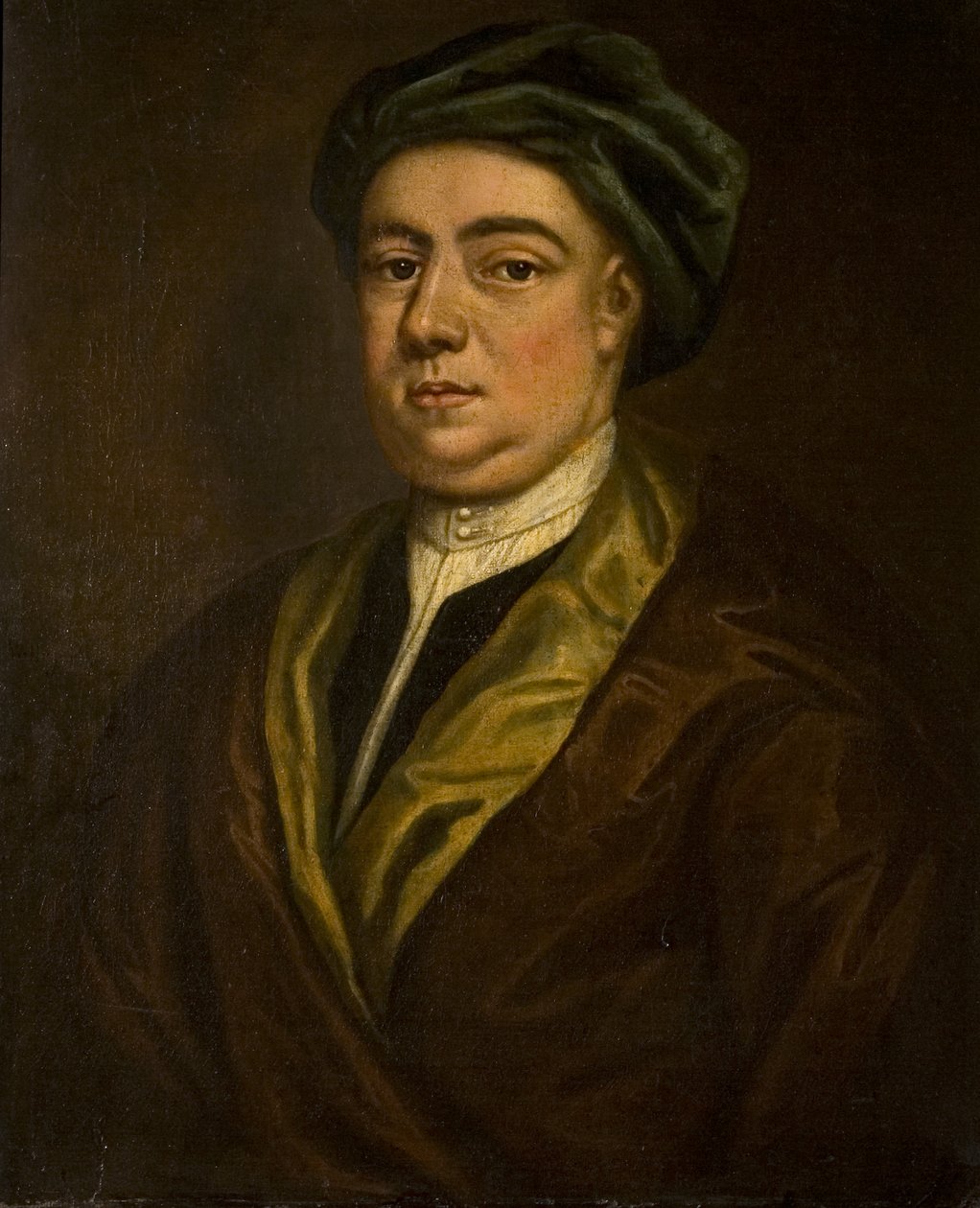 Tuntemattoman herrasmiehen muotokuva (kerran sanottiin olevan Hogarthin omakuva), 1730-luku tekijältä British School