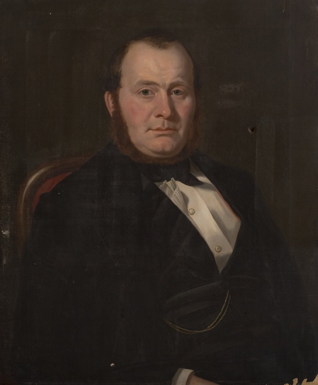 Tuntemattoman miehen muotokuva, n. 1840 (öljy kankaalle) tekijältä British School