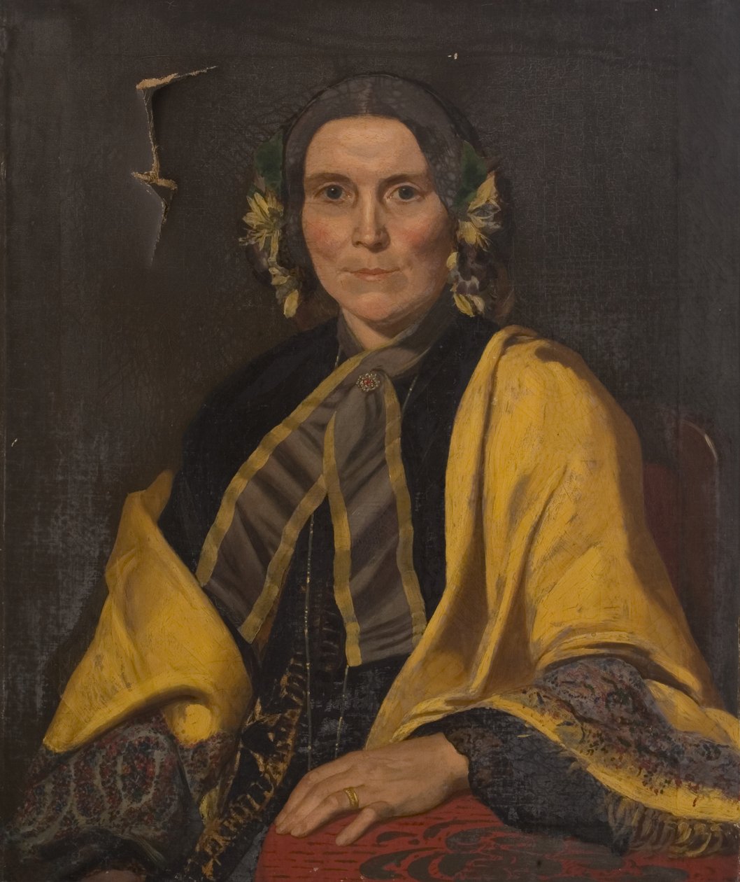 Tuntemattoman naisen muotokuva, n. 1840 (öljy kankaalle) tekijältä British School