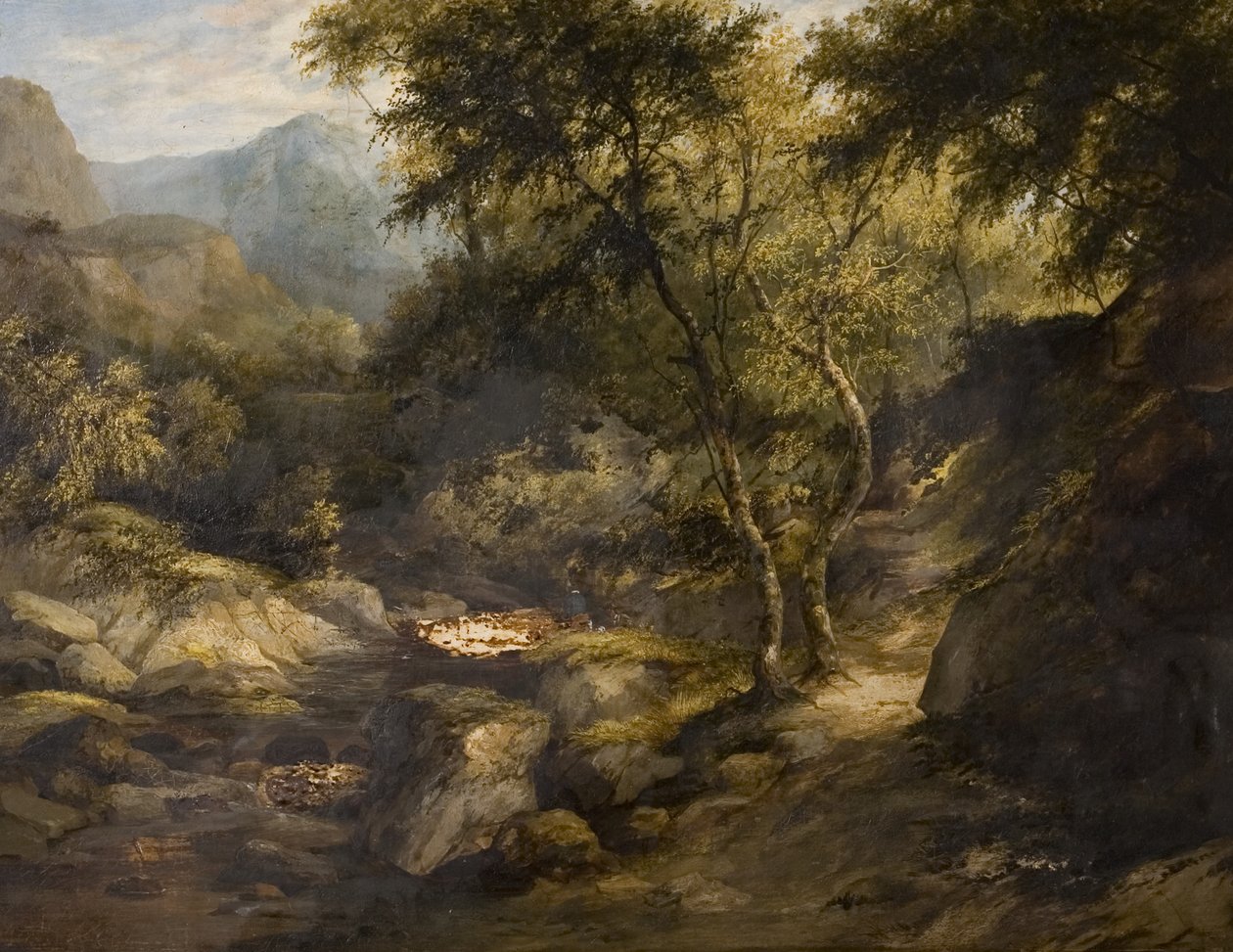 Jokimaisema, 1800-luvun puoliväli (öljy kankaalle) tekijältä British School