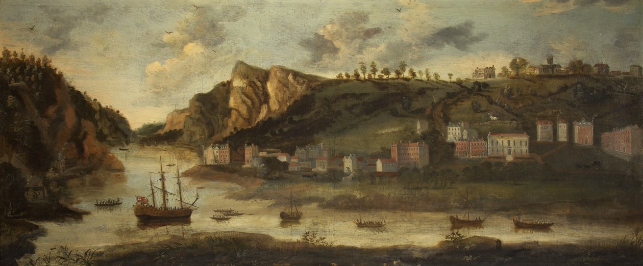 The Hot Wells, Bristol, n. 1800 (öljy kankaalle) tekijältä British School
