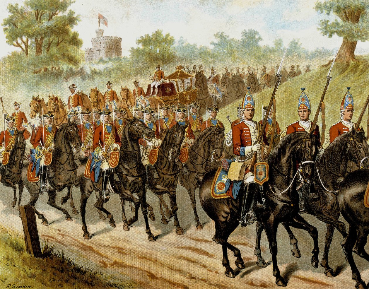Royal Escort (George II) vuonna 1742 - "" Harper