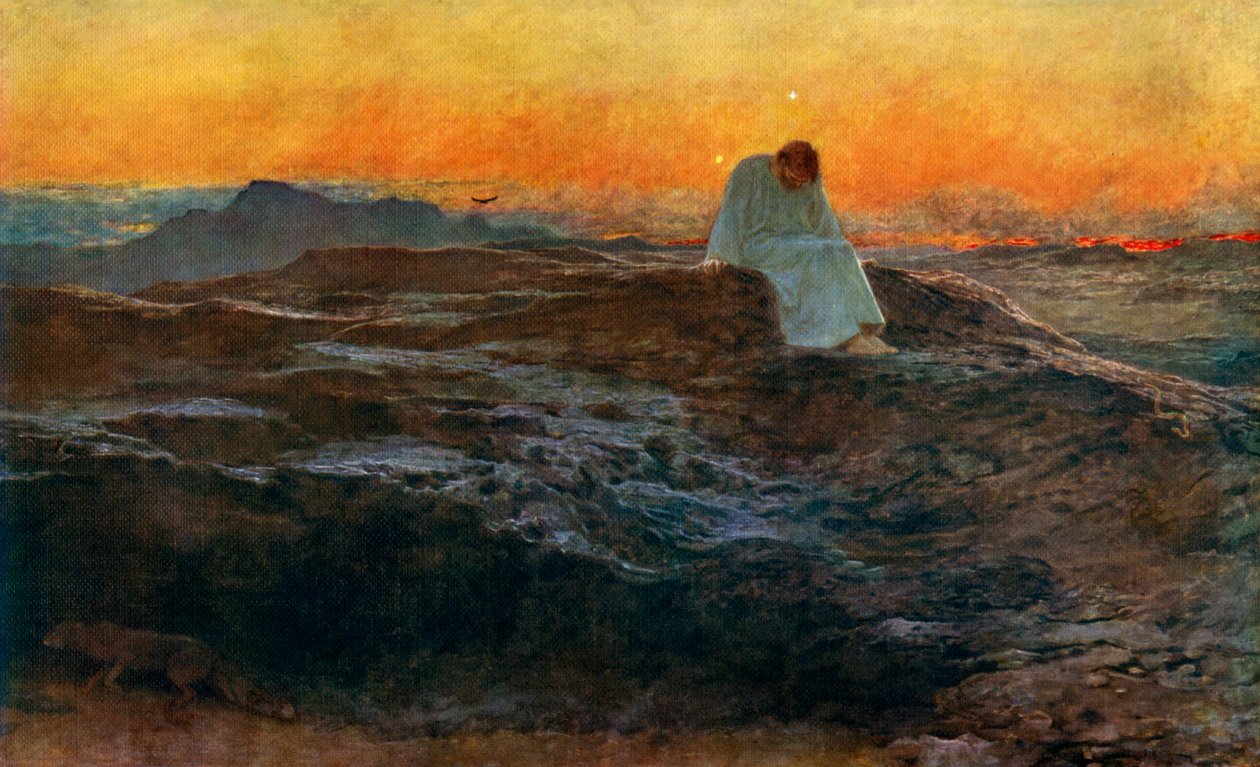Kristus erämaassa, 1898, 1912. tekijältä Briton Riviere