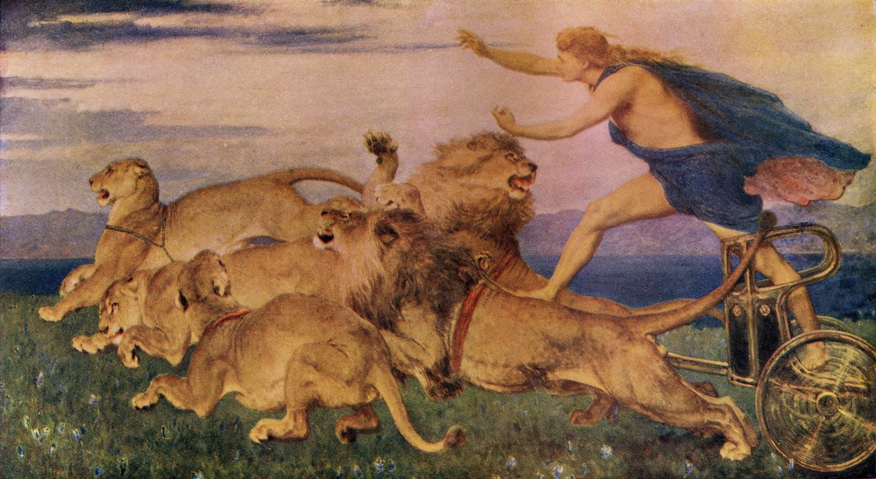 Phoebus Apollo, kuvitus A. R. Hope Moncrieffin teoksesta "Classic Myth and Legend", julkaistu noin 1910 tekijältä Briton Riviere