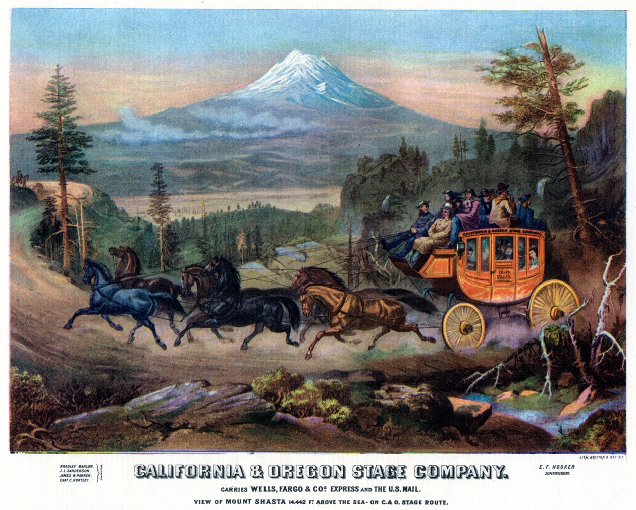 Postivaunumatka, USA, 1800-luku 1937. tekijältä Britton and Rey